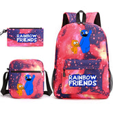 Rainbow Friends #2 SchoolBag Backpack Shoulder Bag Book Pencil Bags  3pcs Set
